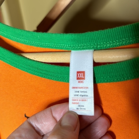 Target Pumpkin Stripe Orange Long Sleeve 100% Cotton Pajama Top Size XXL - Picture 5 of 5